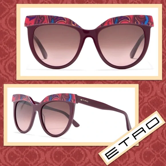 Etro Red Paisley Cat-Eye Sunglasses Etro 0016/G/S 2LF HA Sunglasses Brick - eye-oo.com main image 4
